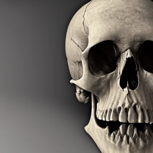 Image similar to half of human skull