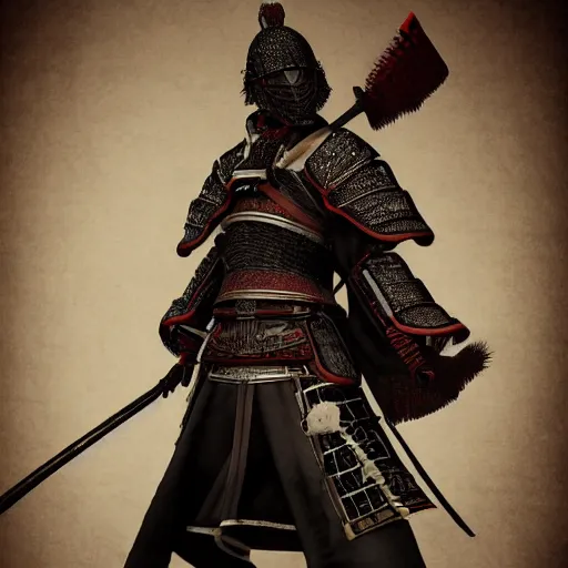 Image similar to Male Victorian Gothic Samurai, hd, intricate, dark souls, 8k, digital art