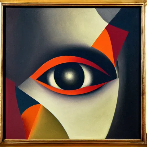 Image similar to grant us eyes, by bauhaus, oil on canvas