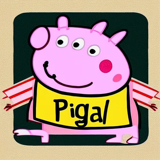 Prompt: “ real pig in the style of peppa pig ”