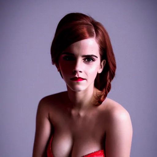 Prompt: Emma Watson as Jessica Rabbit, (EOS 5DS R, modelsociety, symmetric balance)