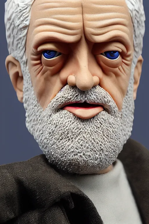 Image similar to a jeremy corbyn action figure, product photo, highly detailed, hd, 4 k