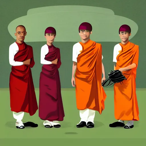 Image similar to a monk, an actress, a baseball player