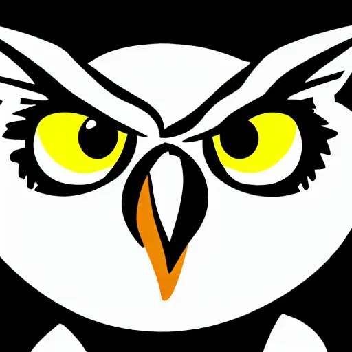 Image similar to extremely detailed cartoon owl looking directly into camera