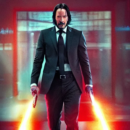 Prompt: John Wick in an Iron Man suit