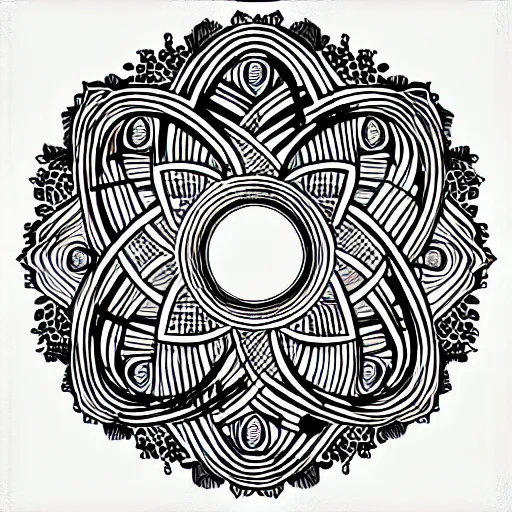 Image similar to zen, unity of consciousness, ink