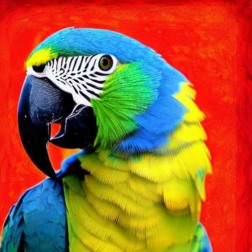 Image similar to a beautiful parrot with exotic colors, Digital art