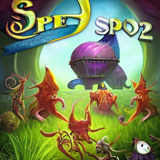 Prompt: cover book of new spore 2 game