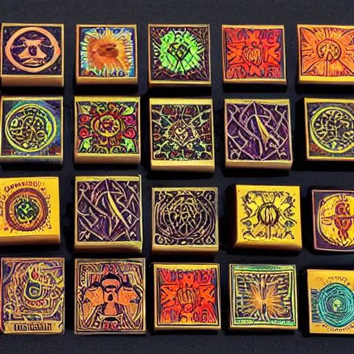 Prompt: vintange dmt shaman matchboxes