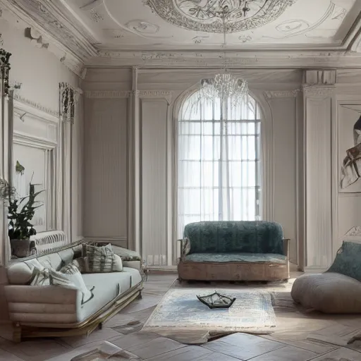 Image similar to 1 9 2 0 interior design style, hyper realistic, octane render,