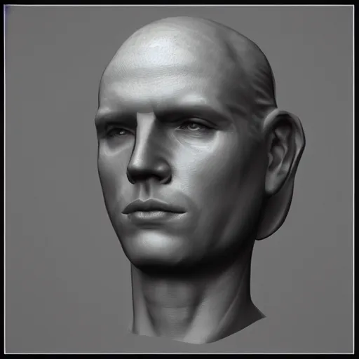 Image similar to generic male npc face, vaporwave album cover untextured rendered in ssao only, vray, terragen, glowing, subdivision subsurface scattering