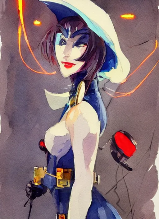 Image similar to concept art of comiket cosplay, pinterest, artstation trending, behance, watercolor, by coby whitmore, silver, laser light,