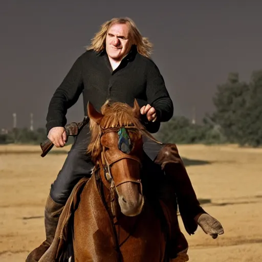 Image similar to gerard depardieu as a cowboy