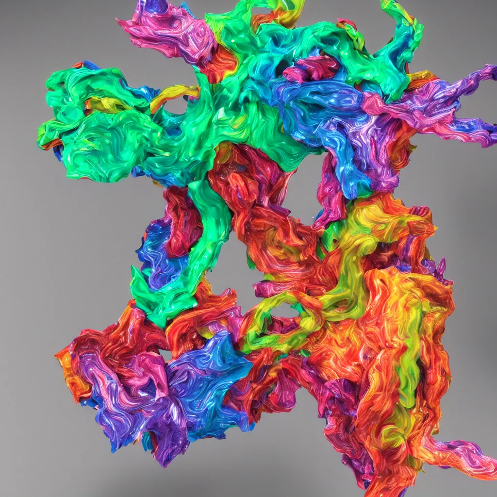 Image similar to painful pleasures by lynda benglis, octane render, colorful, 4 k, 8 k