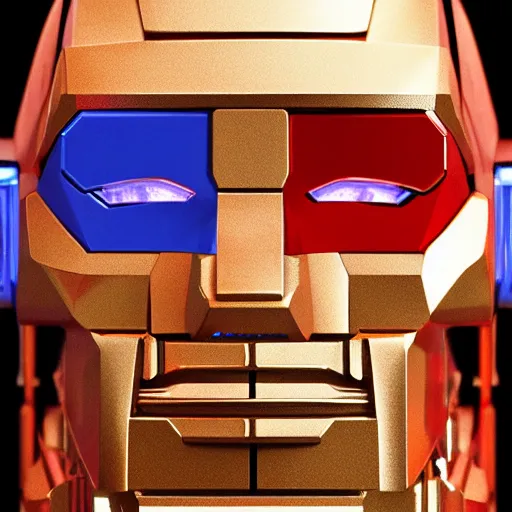 Prompt: Optimus Prime face, chromatic material, translucent, high details, 8k, sharp, realistic