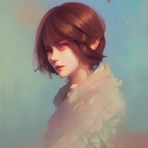 Prompt: A potrait of dreambot, fine details. Night setting. Very anime style. Realistic shaded lighting poster by Ilya Kuvshinov katsuhiro, magali villeneuve, artgerm, Jeremy Lipkin and Michael Garmash, Rob Rey and Kentarõ Miura style, trending on art station