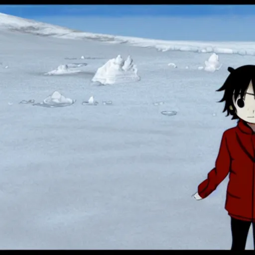 Image similar to haruhi standing in the artic