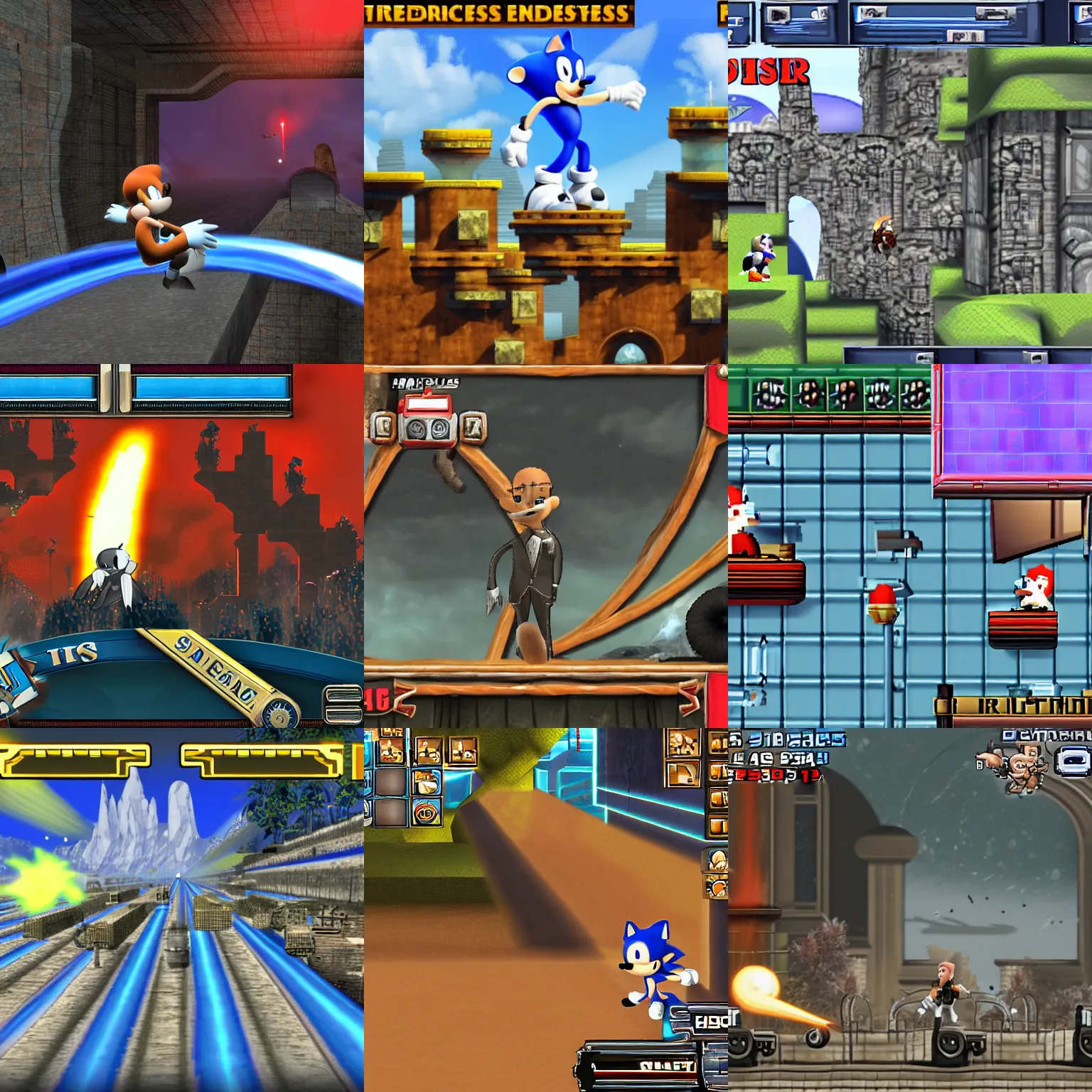 Prompt: screenshot of hitler in sonic frontiers