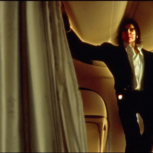 Image similar to Tom Cruise flying in a plane in Eyes Wide Shut (1999)