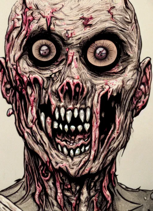 Prompt: a nightmarish zombie, detailed