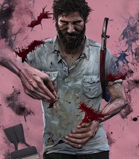 Image similar to Tim Burtons style The Last of Us by Alex Pardee and Nekro and Petros Afshar, and James McDermott,unstirred paint, vivid color, cgsociety 4K