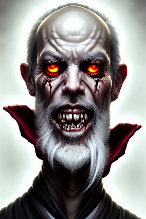 Image similar to dying rotting evil Priest portrait by Artgerm and WLOP