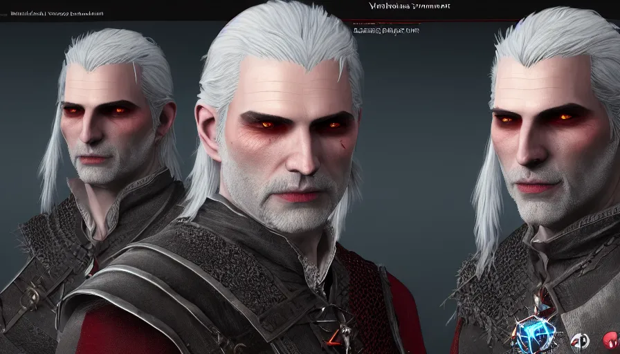 a digital art portrait of vampire witcher character | Stable Diffusion ...