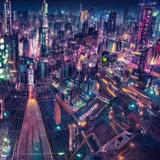Prompt: siconofini massive futuristic neo - tokyo cityscape, intricate detailed maximalist hyperrealism 8 k
