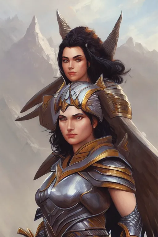 Image similar to amazon valkyrie athena, d & d, fantasy, portrait, highly detailed, headshot, digital painting, trending on artstation, concept art, sharp focus, illustration, art by artgerm and greg rutkowski and magali villeneuve