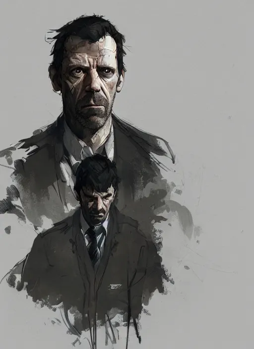 Image similar to portrait of Gregory House, dramatic lighting, illustration by Greg rutkowski, yoji shinkawa, 4k, digital art, concept art, trending on artstation