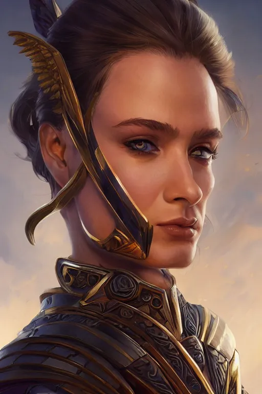 Image similar to amazon valkyrie athena, d & d, fantasy, portrait, highly detailed, headshot, digital painting, trending on artstation, concept art, sharp focus, illustration, art by artgerm and greg rutkowski and magali villeneuve