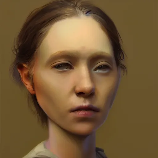 Image similar to a character in vr, oil painting, pale colors, high detail, 8 k, wide angle, trending on artstation,