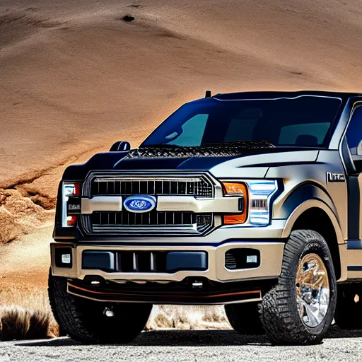 Image similar to an armored ford f-150, 4k, high detail, high-resolution photograph, professional photography, ultra-detail