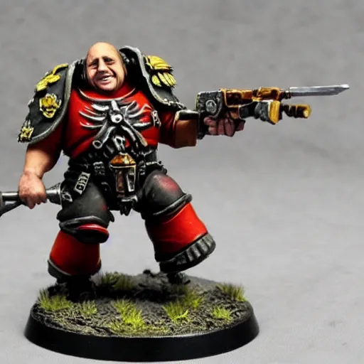 Image similar to danny devito painted wargaming miniature, warhammer 4 0 k, higly detailed, 4 k