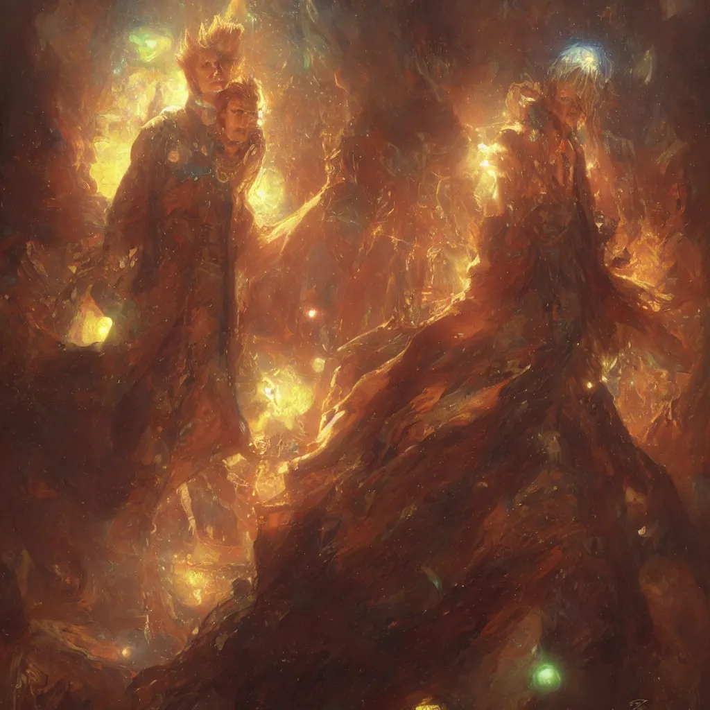 Image similar to david bowie as doctor who, radiant light, caustics, heroic, bright iridescent light, by gaston bussiere, bayard wu, greg rutkowski, maxim verehin