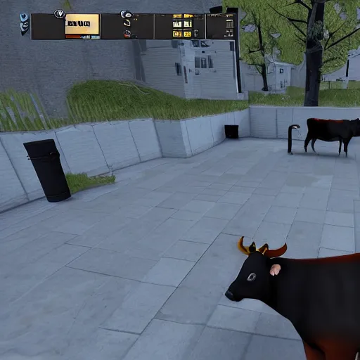 Image similar to cow in Garry's mod gm_construct