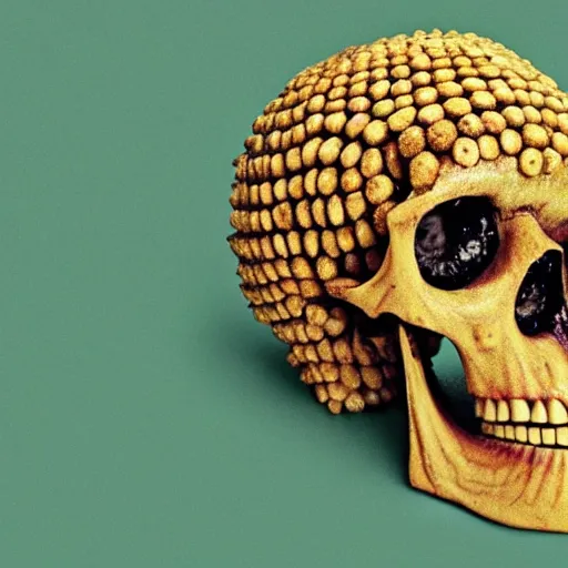 Image similar to a skull made out of bananas, national geographic