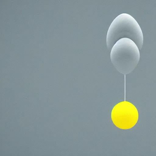 Image similar to 3 d octane render of a glowing yellow orb with white clear wings flying