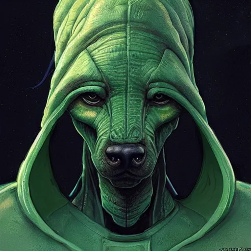 Image similar to snoop doog as ridley scott alien, highly detailed, concept art, art by wlop and artgerm and greg rutkowski, masterpiece, trending on artstation, 8 k