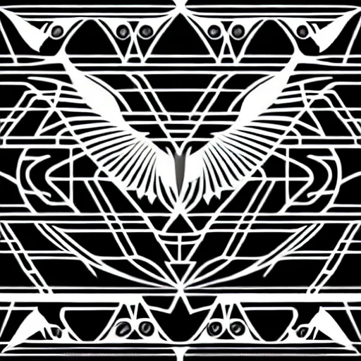 Prompt: vector art for cnc plasma, laser, unique modern bird design pattern