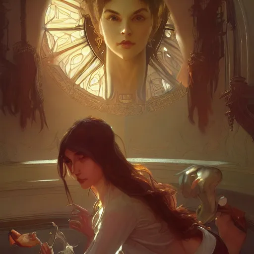 Image similar to Neekolul, highly detailed, digital painting, artstation, concept art, sharp focus, illustration, cinematic lighting, art by artgerm and greg rutkowski and alphonse mucha