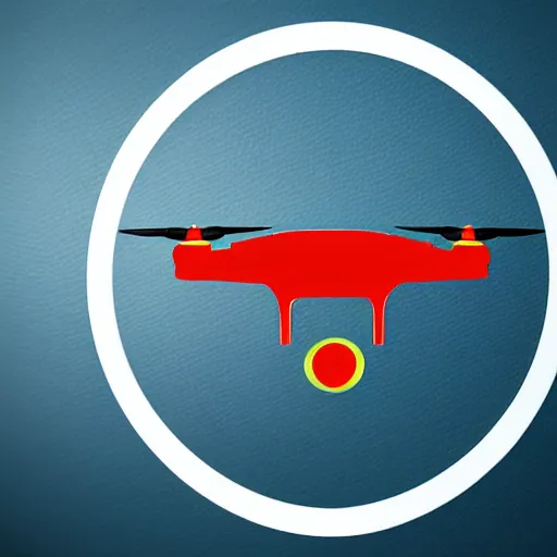 Prompt: drone logo inspired by star trek enterprise space craft