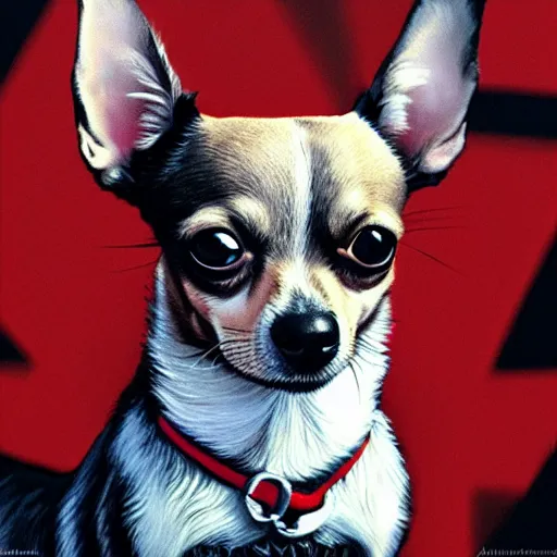 Prompt: portrait of a chihuahua looking happy, by martin ansin, highly detailed, cinematic, extremely detailed, high quality