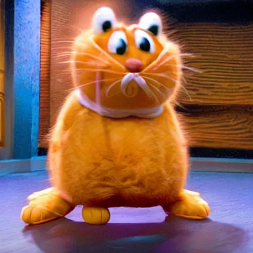 Image similar to Jacksfilms as Garfield, live action photography