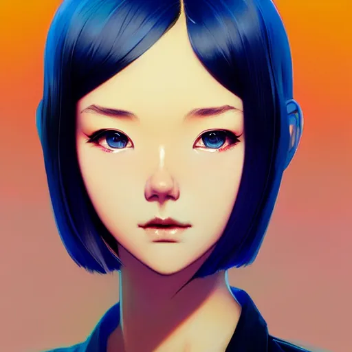 Image similar to a beautiful slim secretive surfer girl hates you, art by ilya kuvshinov and lois van baarle and ross tran and range murata and artgerm and andy warhol, norman rockwell, digital art, highly detailed, profile picture, intricate, sharp focus, mystical trending on artstation hq, deviantart, pinterest, unreal engine 5, 4 k uhd image