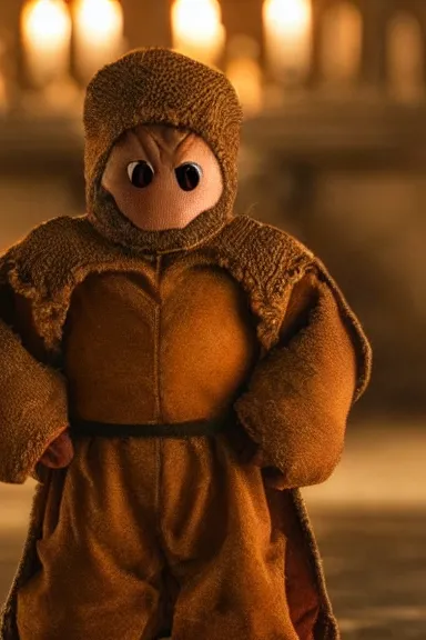 Image similar to very very intricate photorealistic photo of a goomba in an episode of game of thrones, photo is in focus with detailed atmospheric lighting, award - winning details