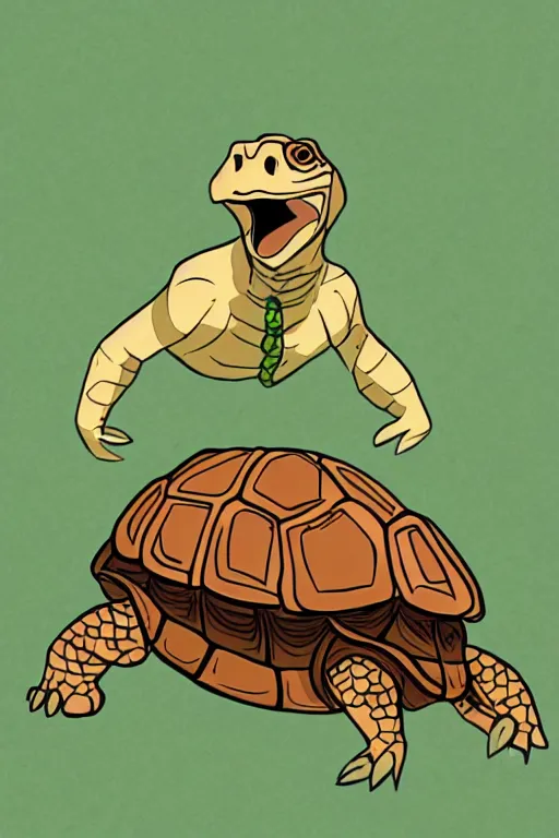 Prompt: humanoid tortoise in the style of Don bluth