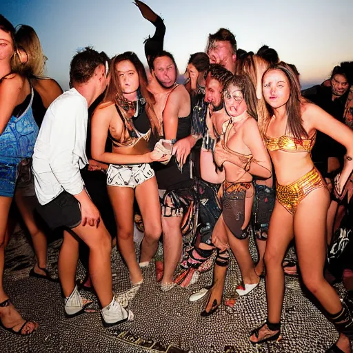 Prompt: ibiza club night photograph by dave swindells