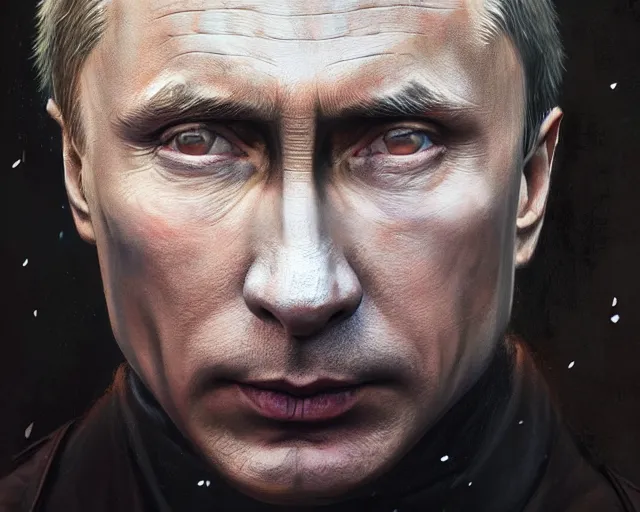 Prompt: highly detailed portrait of a vladimir putin, in the walking dead, stephen bliss, unreal engine, fantasy art by greg rutkowski, loish, rhads, ferdinand knab, makoto shinkai and lois van baarle, ilya kuvshinov, rossdraws, tom bagshaw, global illumination, radiant light, detailed and intricate environment