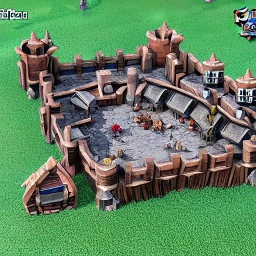 Image similar to a clash royale building model of the fungal prison